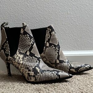 Zara Snakeskin Ankle Boots